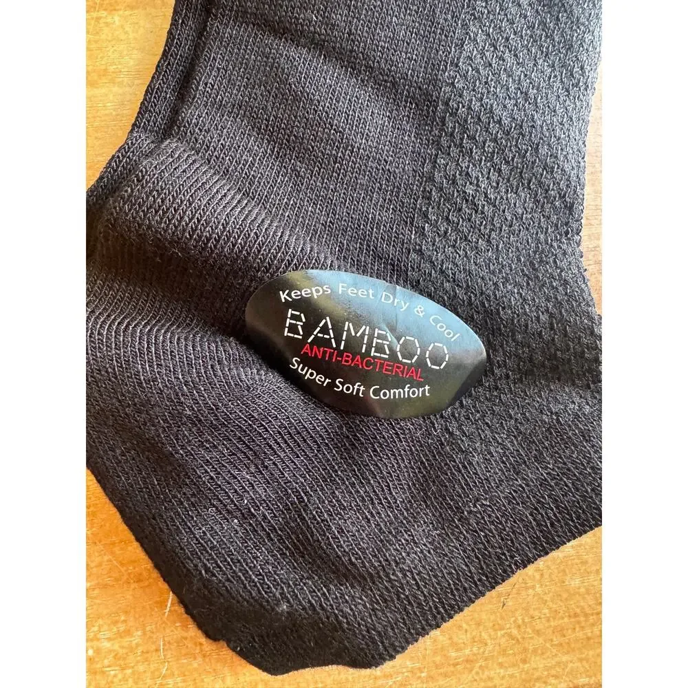 Bamboo sock bundle, unisex, black, adult, NWT